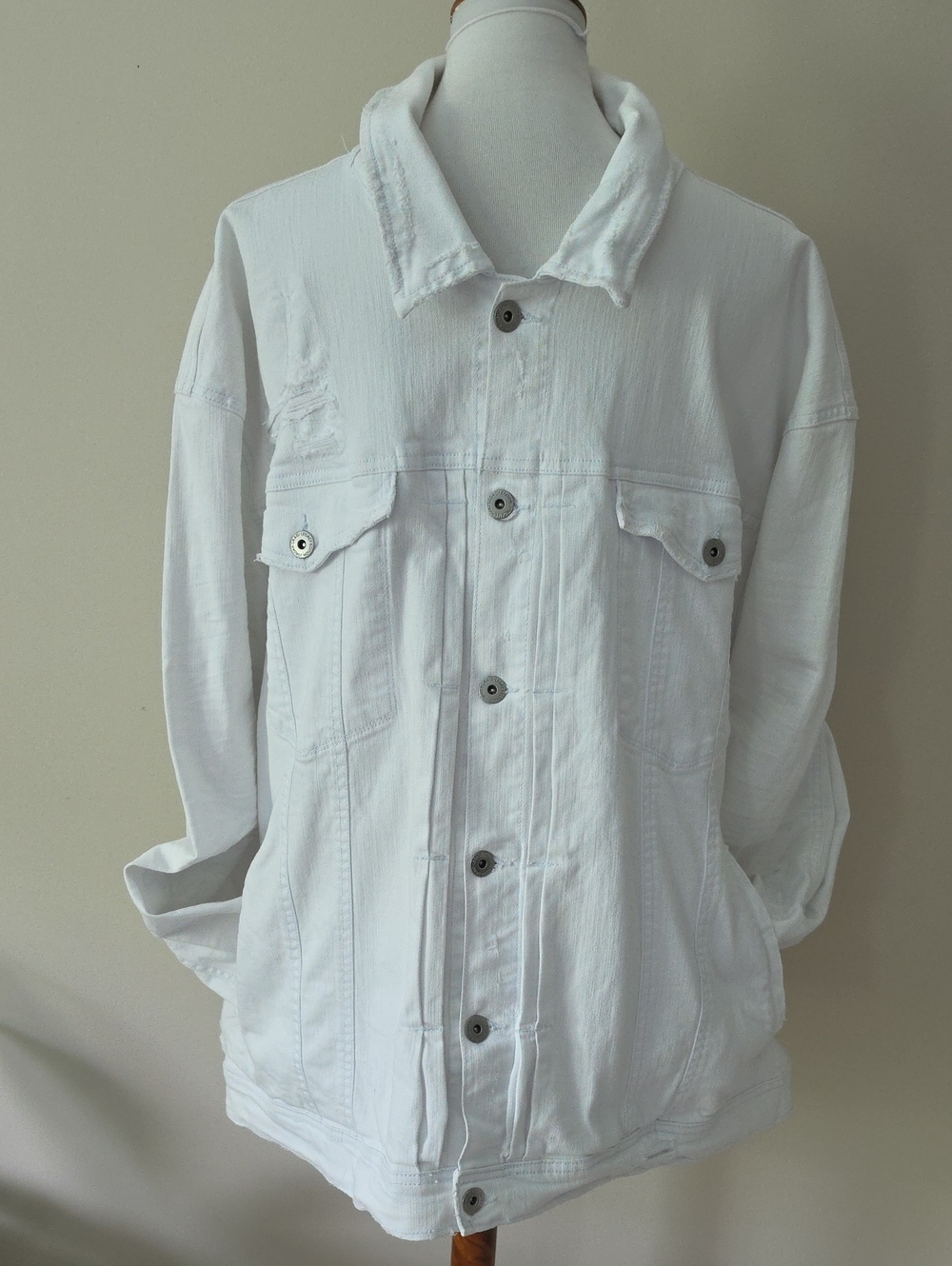 Jordan Craig Legacy Edition Men's White Casual Denim Jacket